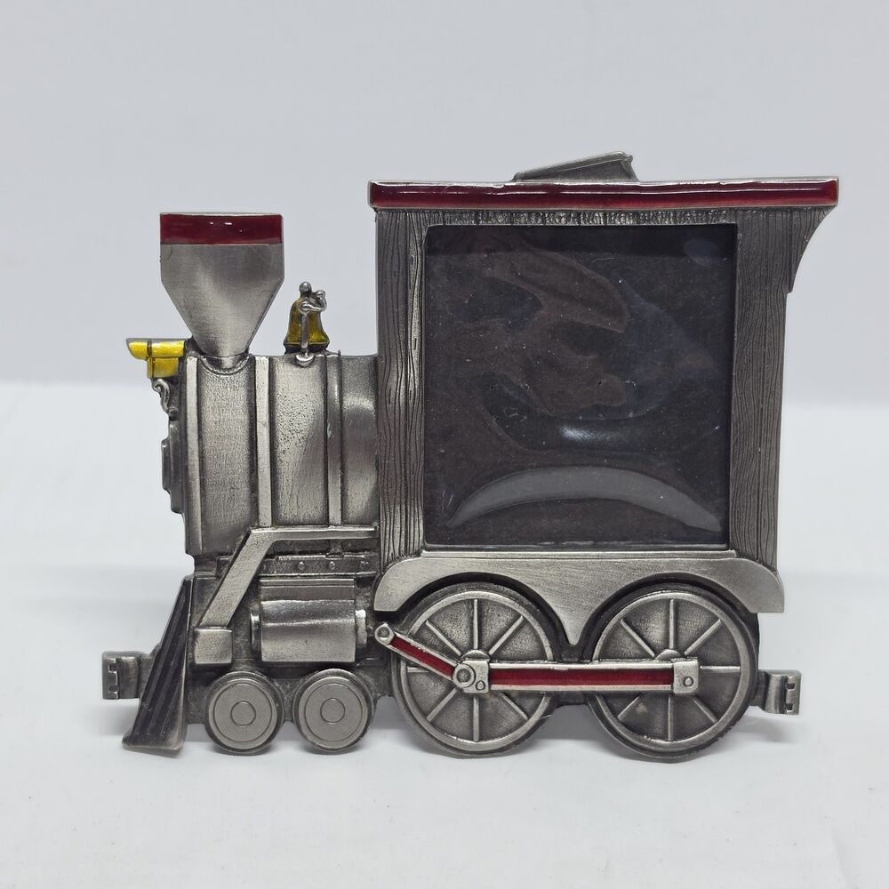 Vintage 1988 Great American Products Pewter Picture Frame Locomotive Train USA